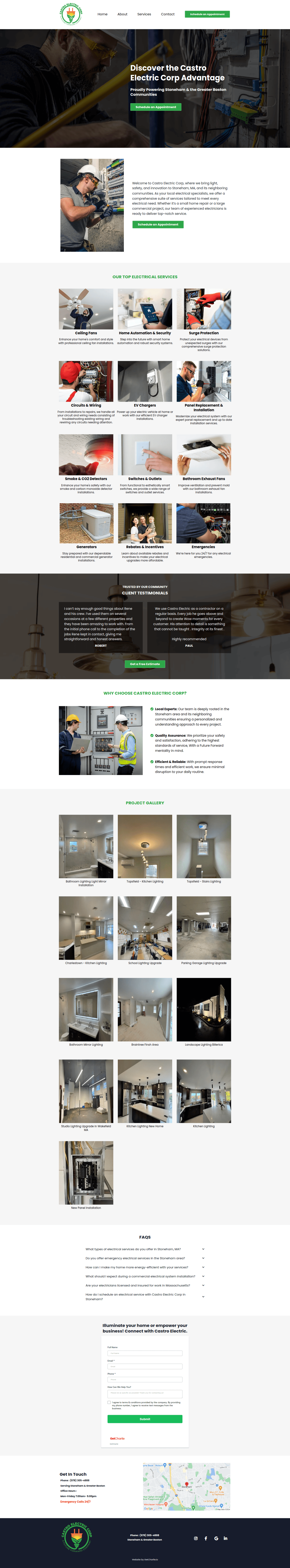 Electrician Web Design Transformation: Castro Electric Corp's Digital Revolution